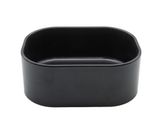 White Python Medium Water Bowl Black