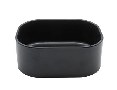 White Python Medium Water Bowl Black