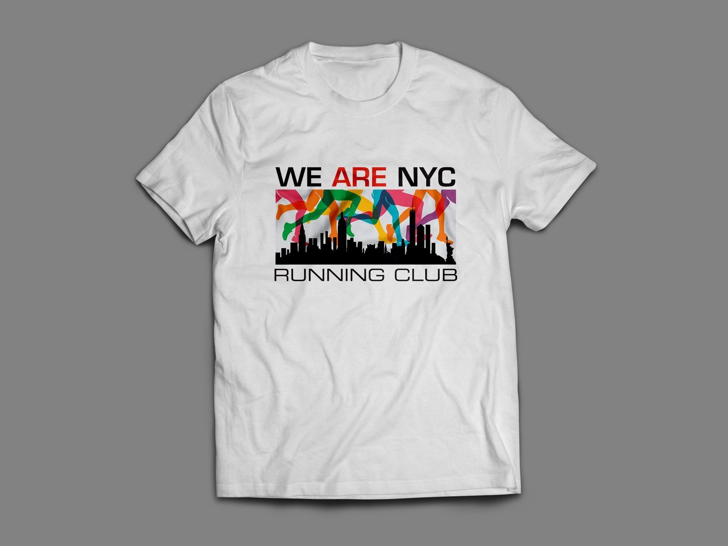 WE ARE NYC "RAINBOW LEGS" SHORT SLEEVE T-SHIRT (black or white)
