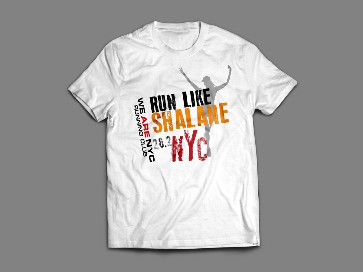 WE ARE NYC NYC MARATHON "RUN LIKE SHALANE" T-SHIRT