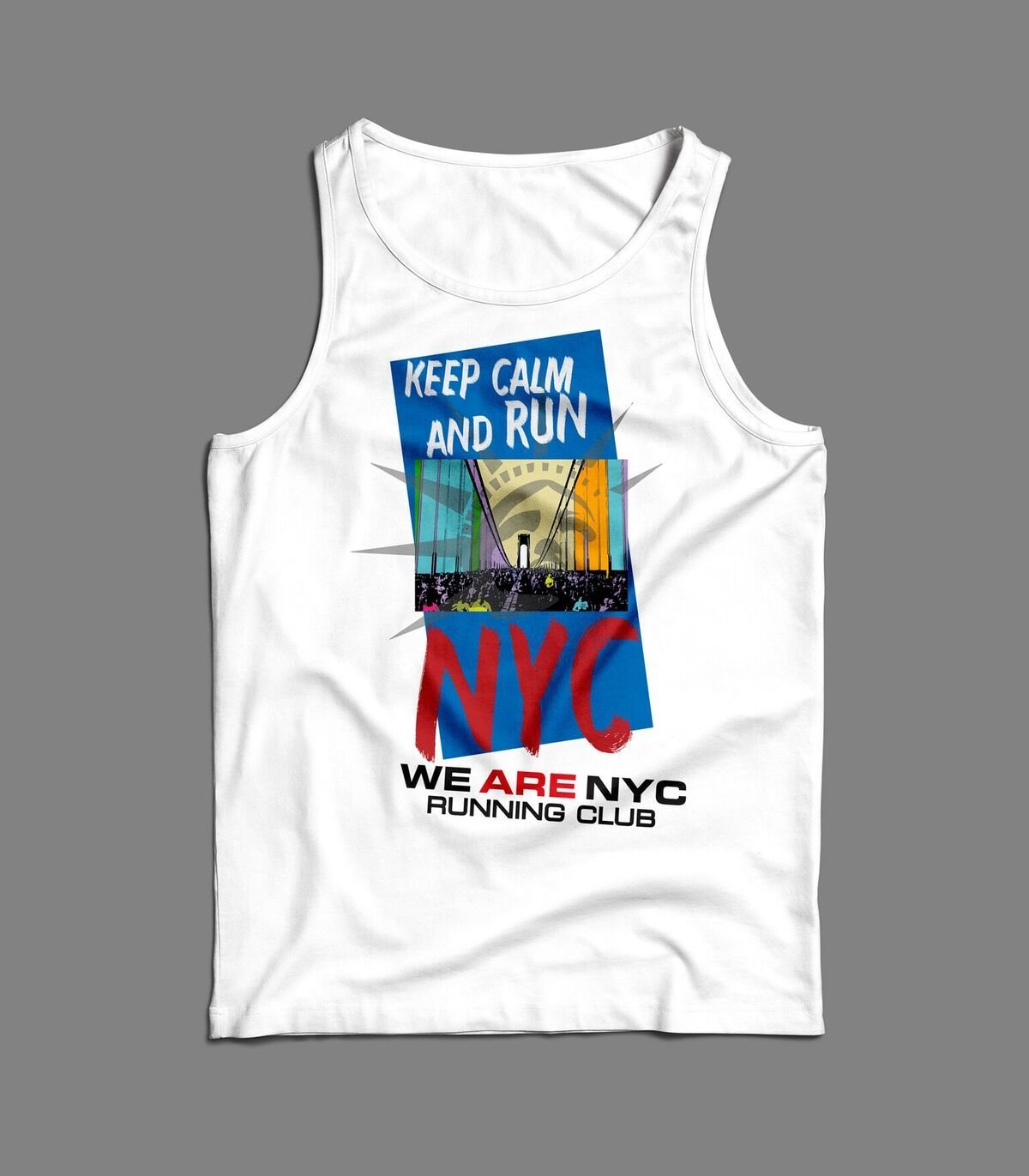 WE ARE NYC NYC MARATHON &quot;KEEP CALM AND RUN&quot; SINGLET / TANK