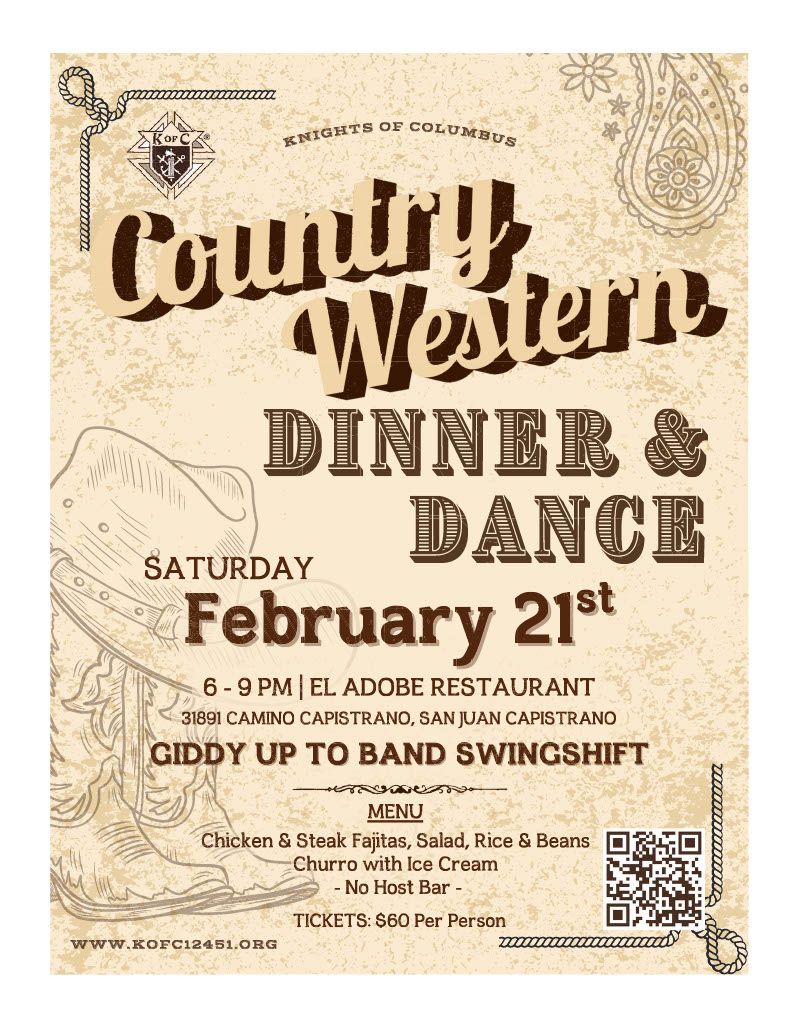 Country Western Dinner &amp; Dance - One (1) Ticket