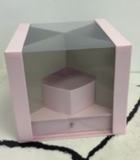 Square Acrylic Heart Floral Box