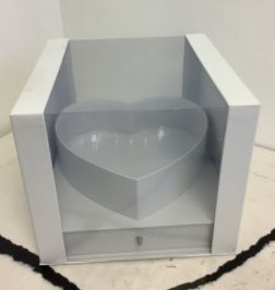 Square Acrylic Heart Floral Box
