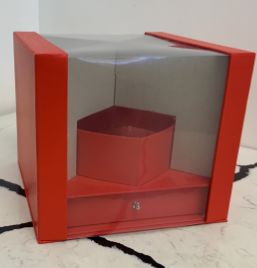 Square Acrylic Heart Floral Box