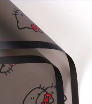 Transparent w/Border Hello Kitty Wrapping, Color: black