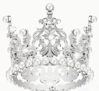 Pearl Crowns mini large, Colors: Sliver