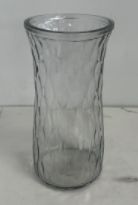 8 1/2 rose vase asst clear glass