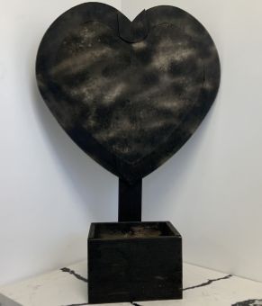 24’’ wood heart/box