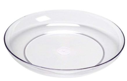 Plastic flower plate, Size: plate 11 inches Clear