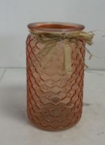 Peach Honeycomb Vase