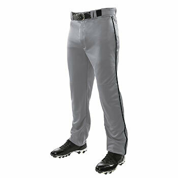 Champro Triple Crown Open Bottom Grey Pants with Black Piping