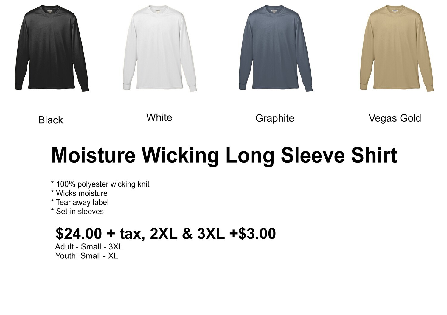 Moisture Wicking Long Sleeve Shirt