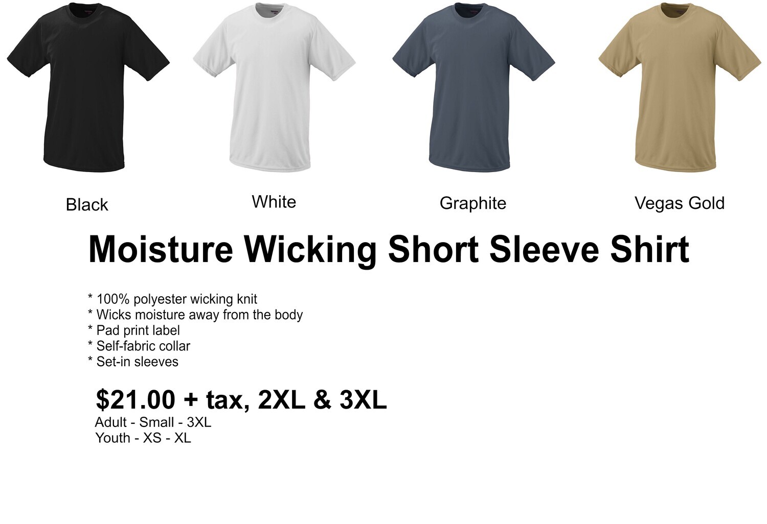 Moisture Wicking Short Sleeve Shirt