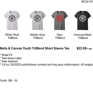 Bella & Canvas Youth TriBlend Short Sleeve Tee