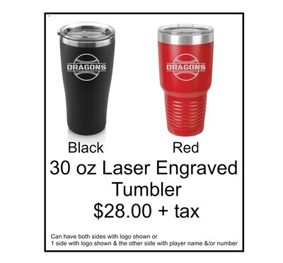 30 oz Laser Engraved Tumbler