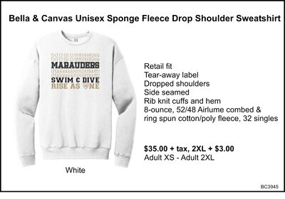 Bella & Canvas Unisex Sponge Fleece Drop Shoulder Sweatshirt