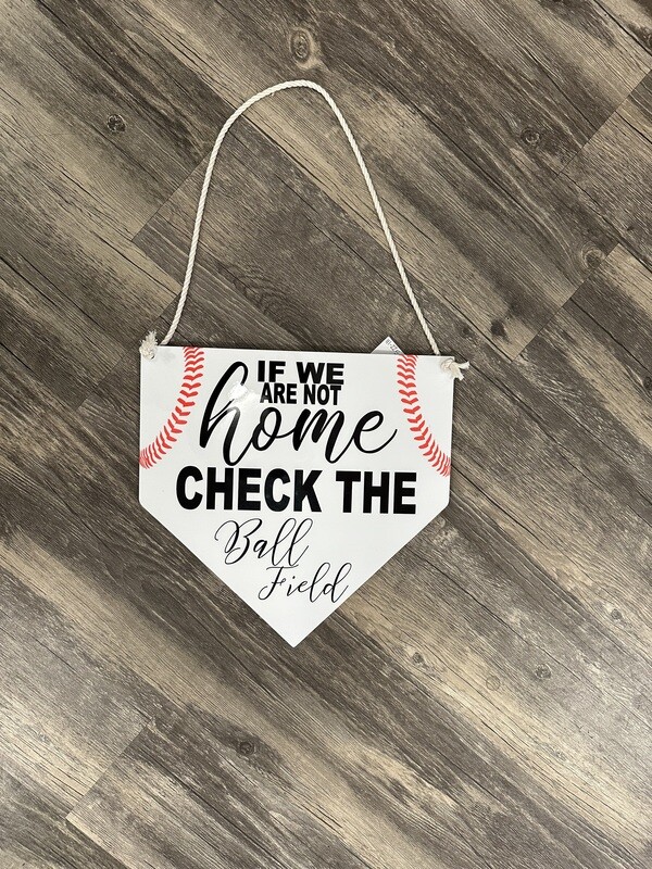Home Plate Door Sign