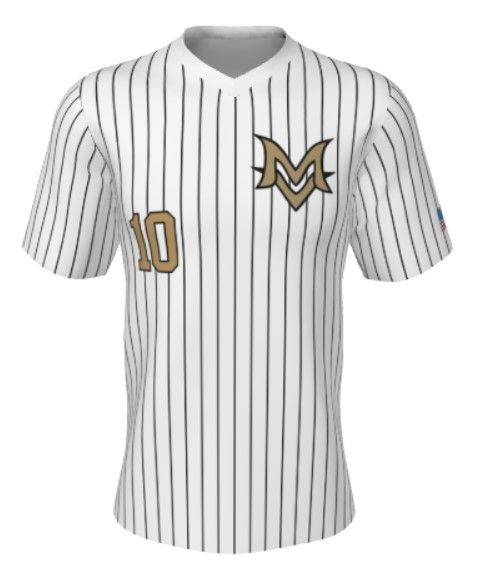 White Black Pinstripe Jersey