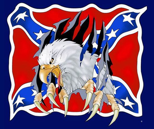 Confederate Flag with Eagle