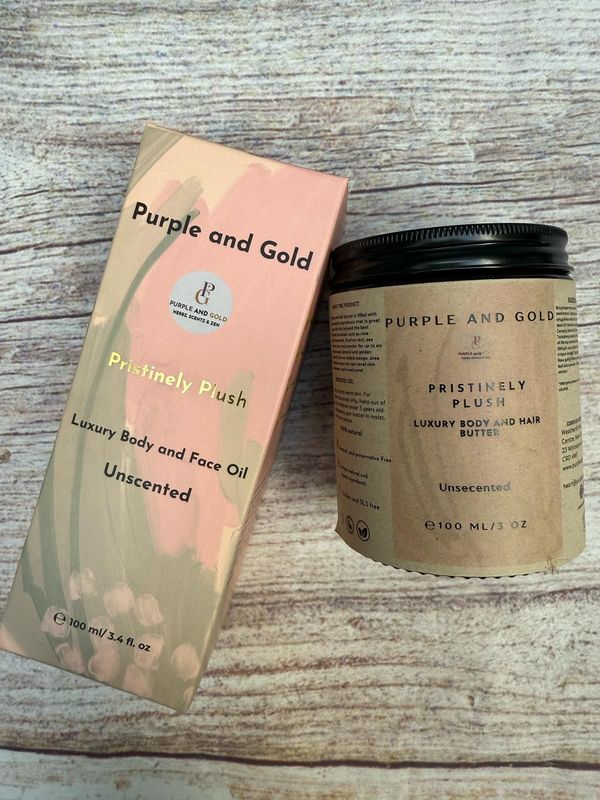Unscented Pristinely Plush Duo Body Butter & Body Oil Combo