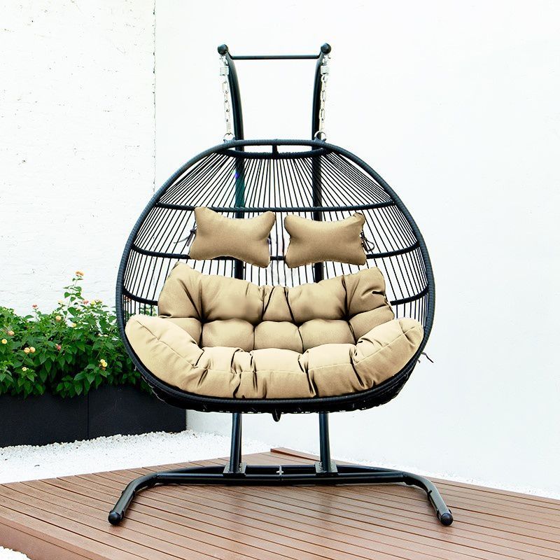 Foldable Double Floating Egg Chair with Stand