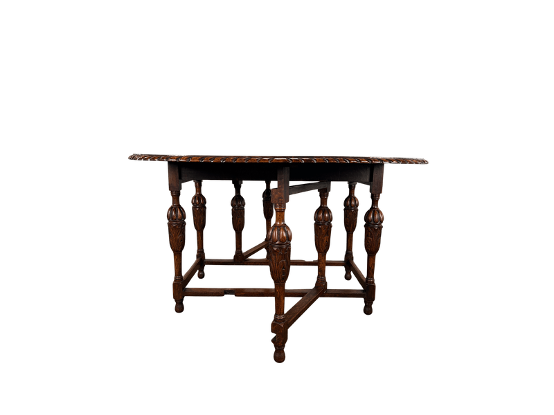 Tiger Oak Dropleaf Table