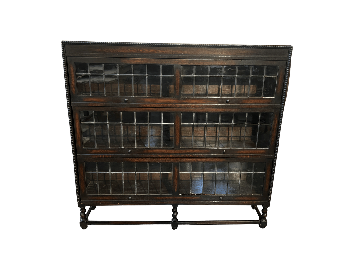 Barrister Leaded Glass Bookcase