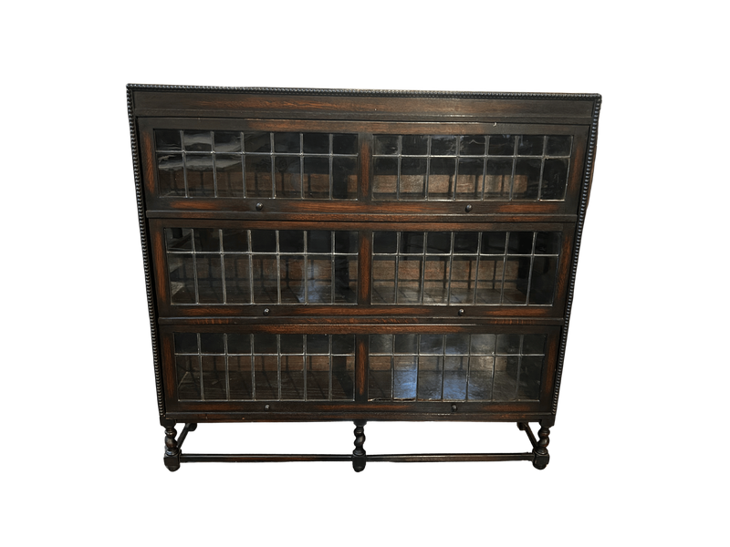 Barrister Leaded Glass Bookcase
