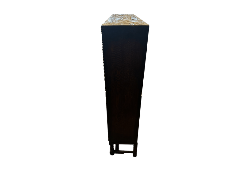 Barrister Leaded Glass Bookcase