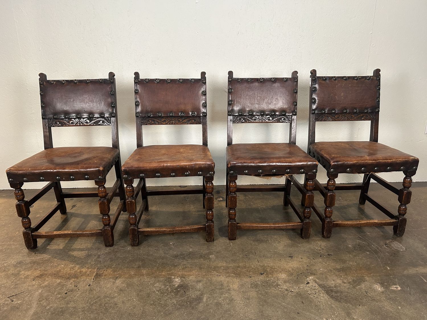 Oak & Leather Chairs