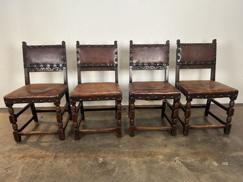 Oak & Leather Chairs