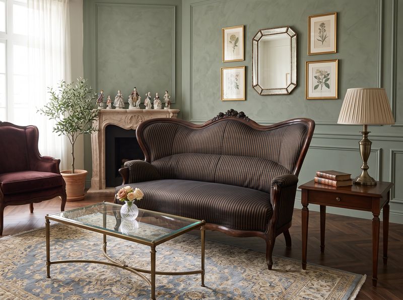 O49 - Mahogany Parlor Setee