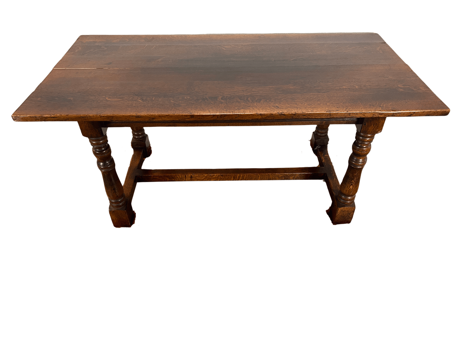 E8 - English Oak Trestle Base Dining Table