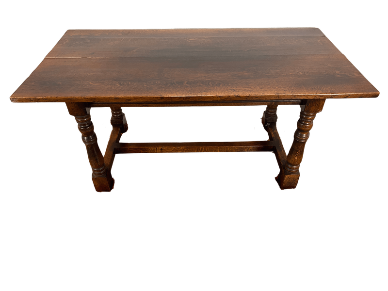E8 - English Oak Trestle Base Dining Table