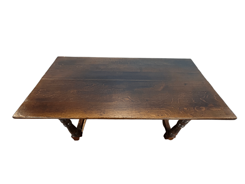 E8 - English Oak Trestle Base Dining Table