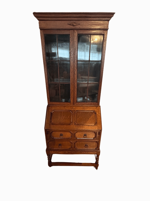 E29 - Antique Secretary Bookcase Cabinet