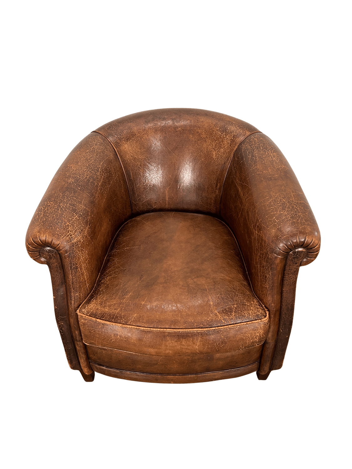 O39 - Art Deco Style Leather Club Chair