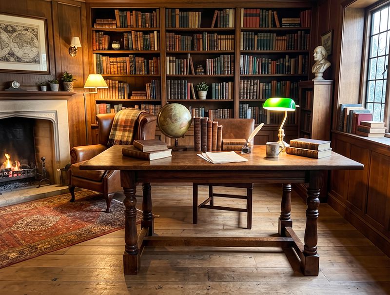 E30 - English Oak Library Table
