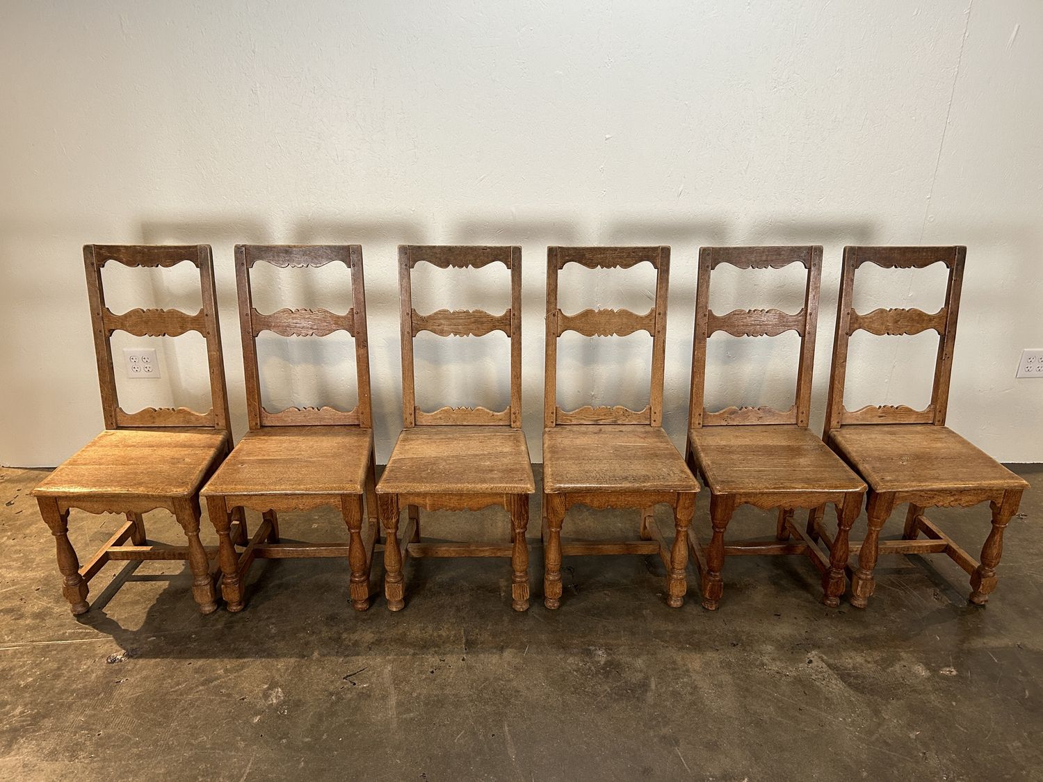 Set of Six Country French Chairs