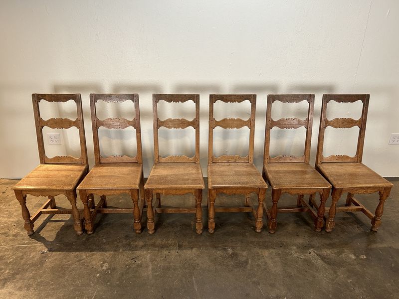 Set of Six Country French Chairs