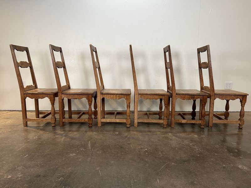 Set of Six Country French Chairs