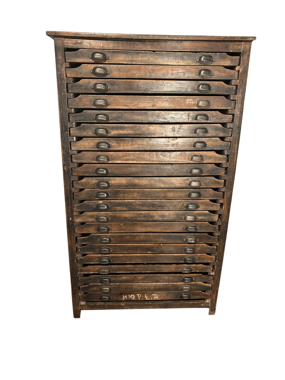 O85 - Antique French Typesetters Chest