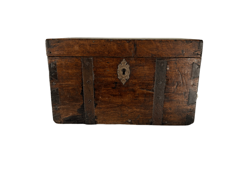 Handsome Antique Small Oak Chest