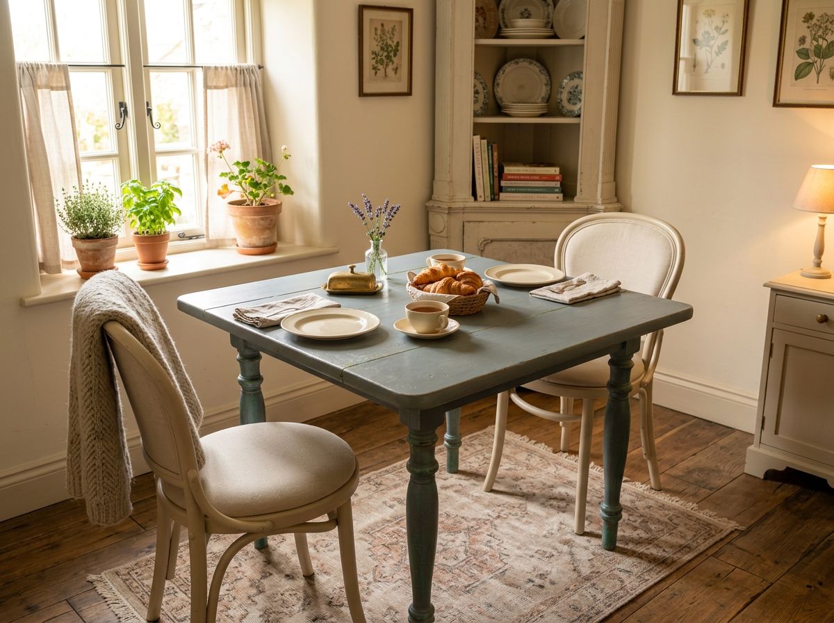 S5 - Painted Kitchen Table w/ Drawer