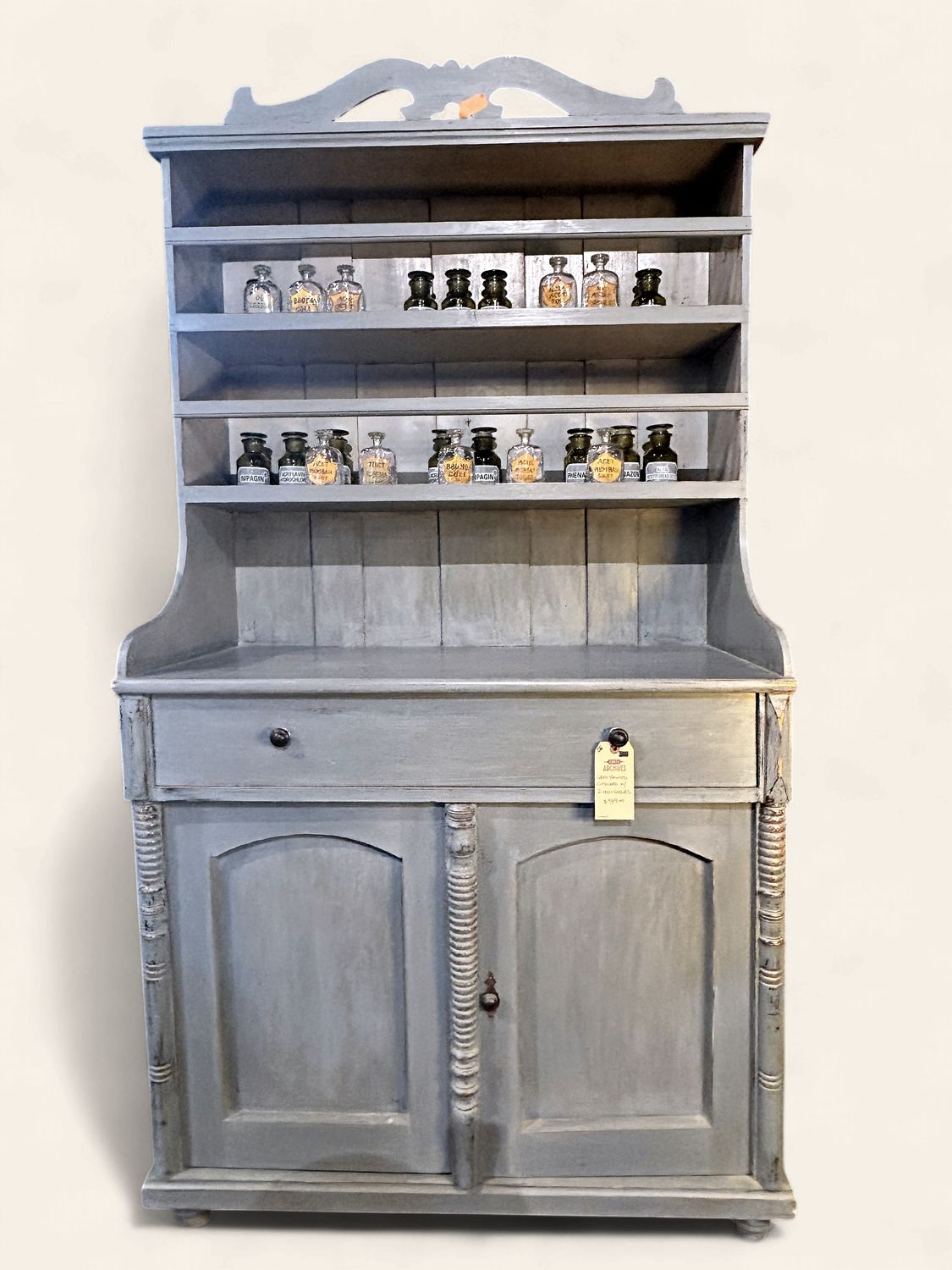 S6 - Painted Cupboard w/ 2 Open Shelves