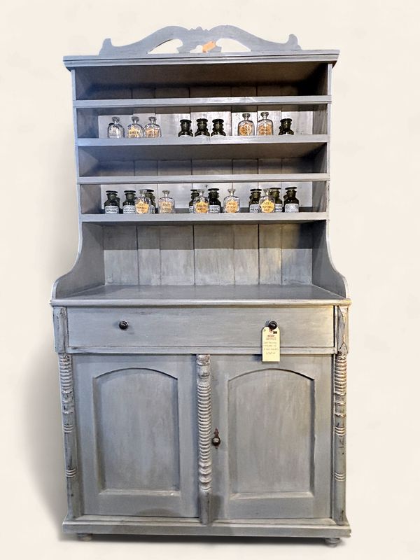 S6 - Painted Cupboard w/ 2 Open Shelves