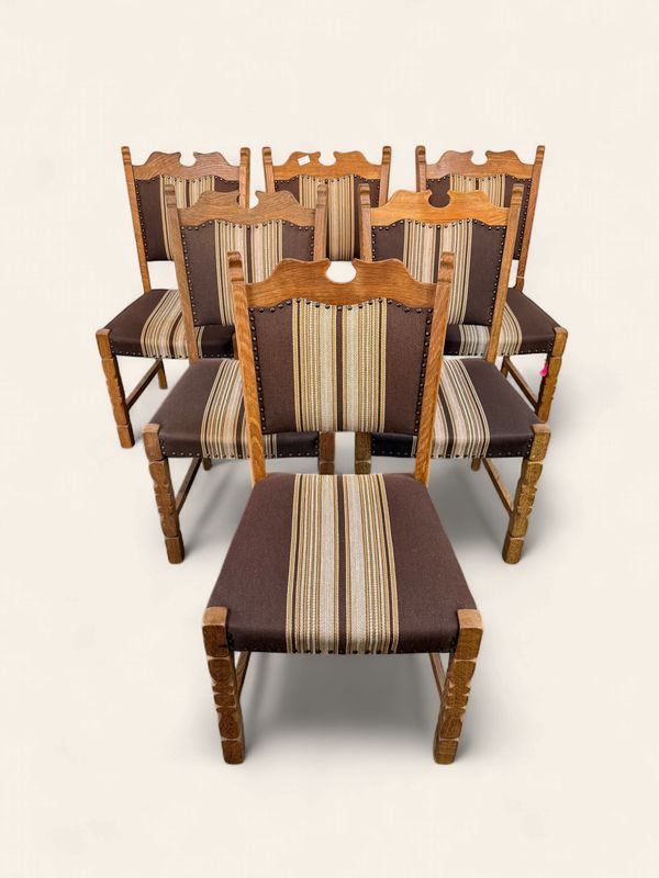 S8 - MCM Cottage Era Set of 6 Dining Chairs