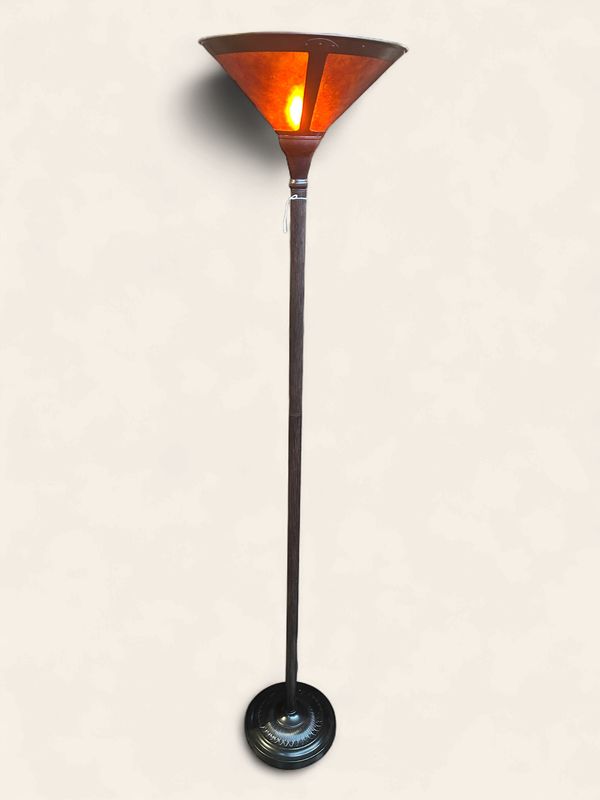 Mica Shade Torchiere Lamp - CL