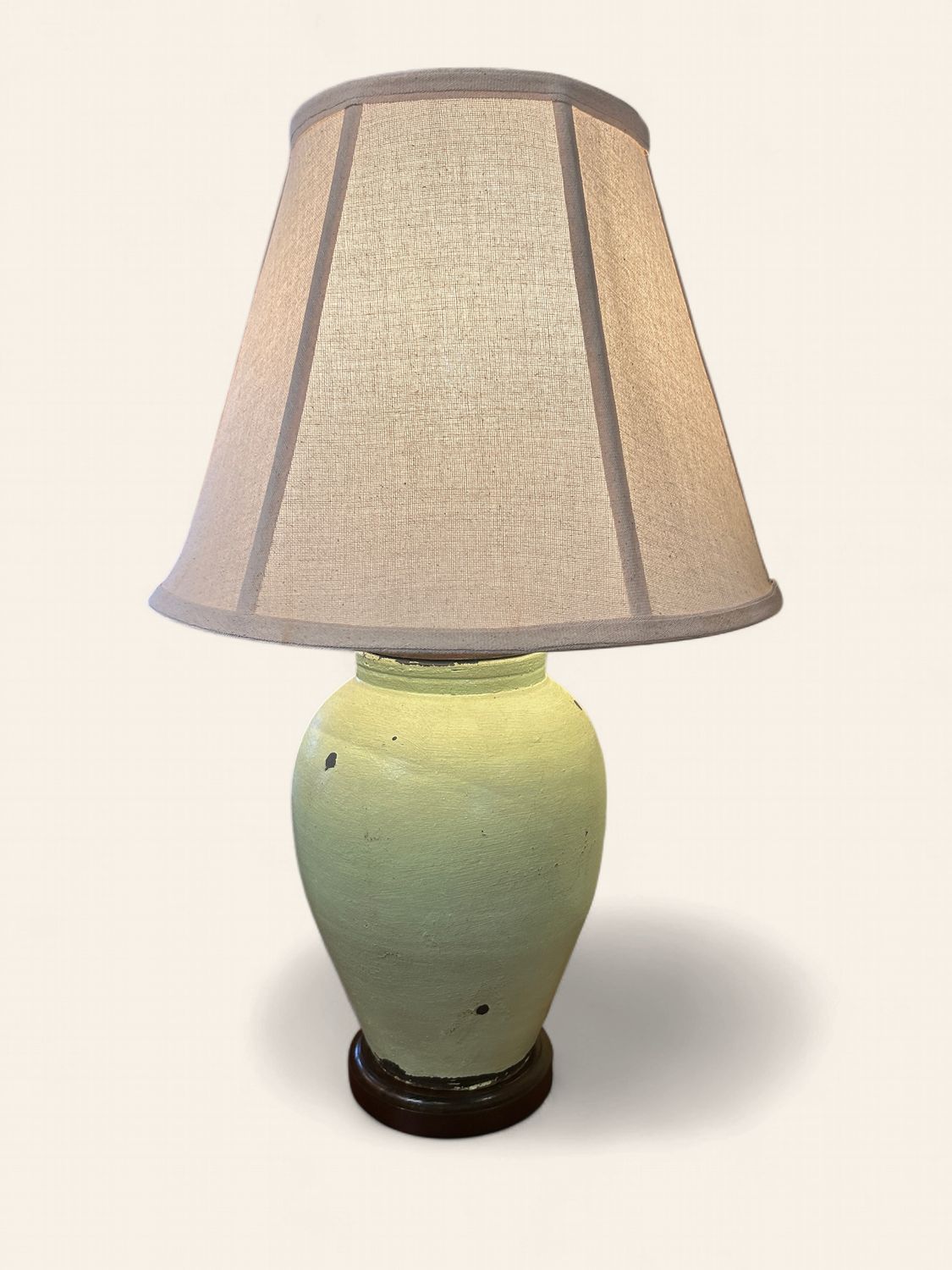 Apple Green Pottery Lamp- ZE